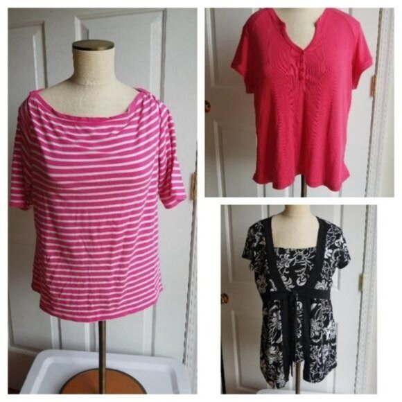 3 Shirt Tops Tommy Hilfiger Boat Neck Blouse WOMEN'S WOMAN'S EXTRA LARGE - Picture 4 of 4